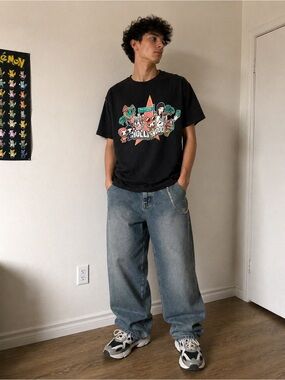 Tokidoki Hollywood 100 Crunchyroll Graphic Tee Black Size Large Y2K